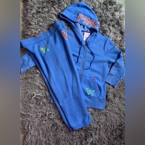 Vintage Victorias Secret PINK Full ZIP Hoodie and Capri Sweatpants